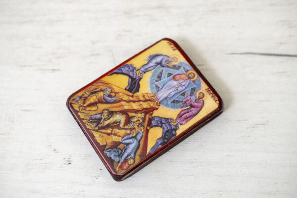 The Transfiguration of Jesus Miniature Handmade Wooden Icon so small that you always have it with you - Image 4