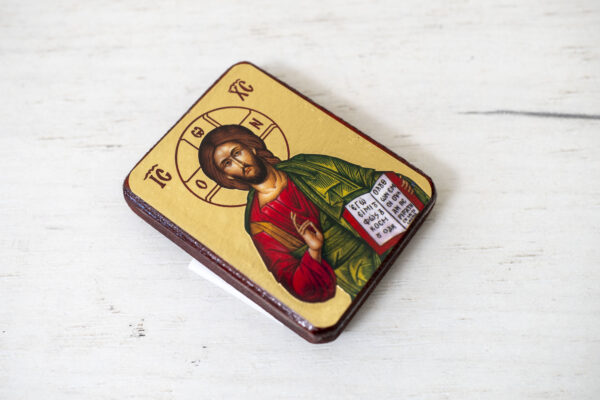 Jesus Christ Miniature Handmade Wooden Icon so small that you always have it with you - Image 3
