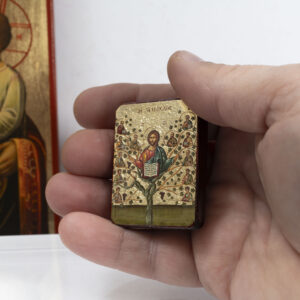 The Vine Miniature Handmade Wooden Icon so small that you always have it with you